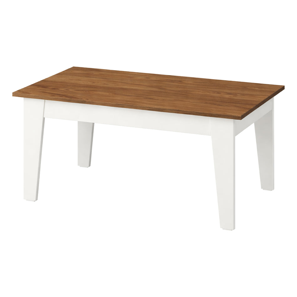 Rectangular coffee table with angled legs