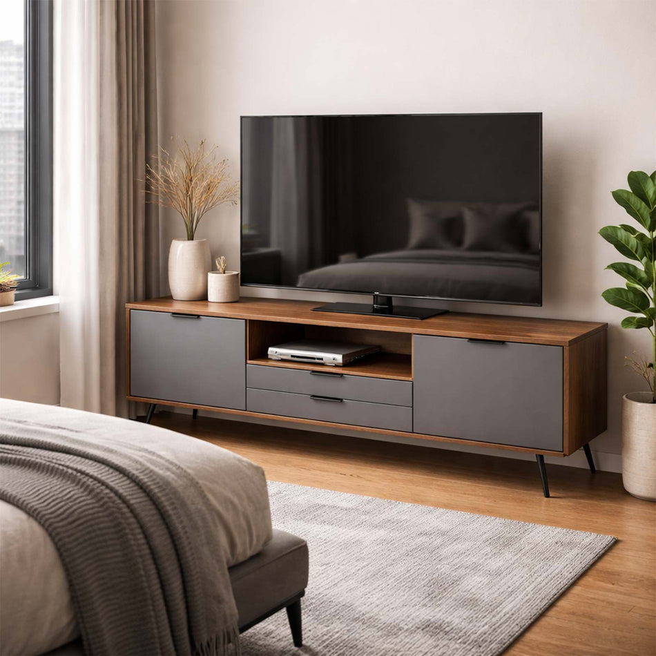 Modern contrast media unit with open shelf