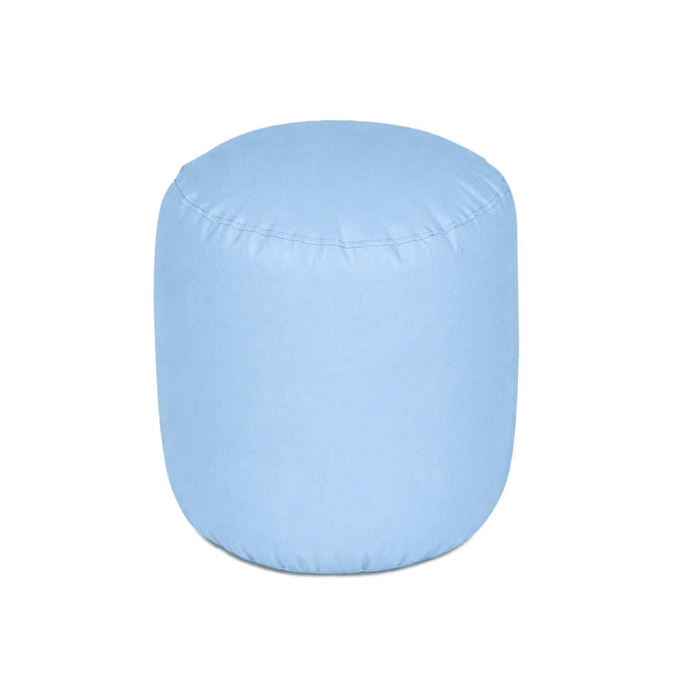 Round fabric pouf