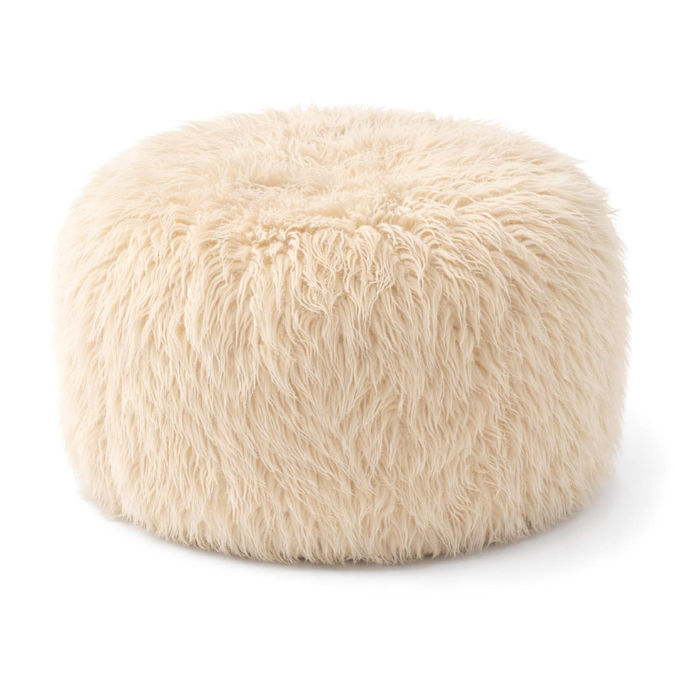 Faux fur pouf