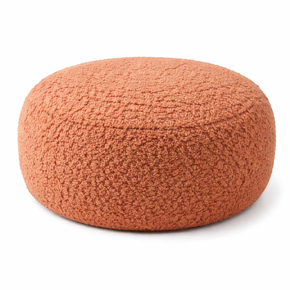 Bouclé round pouf
