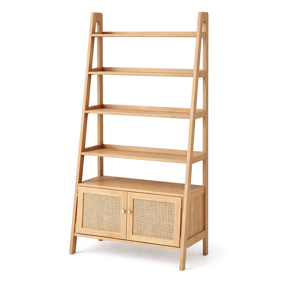 Ladder shelf with cabinet