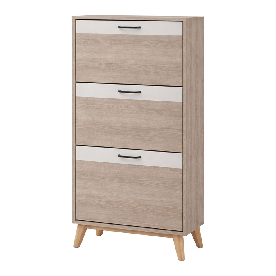 Scandi entryway cabinet with raised legs