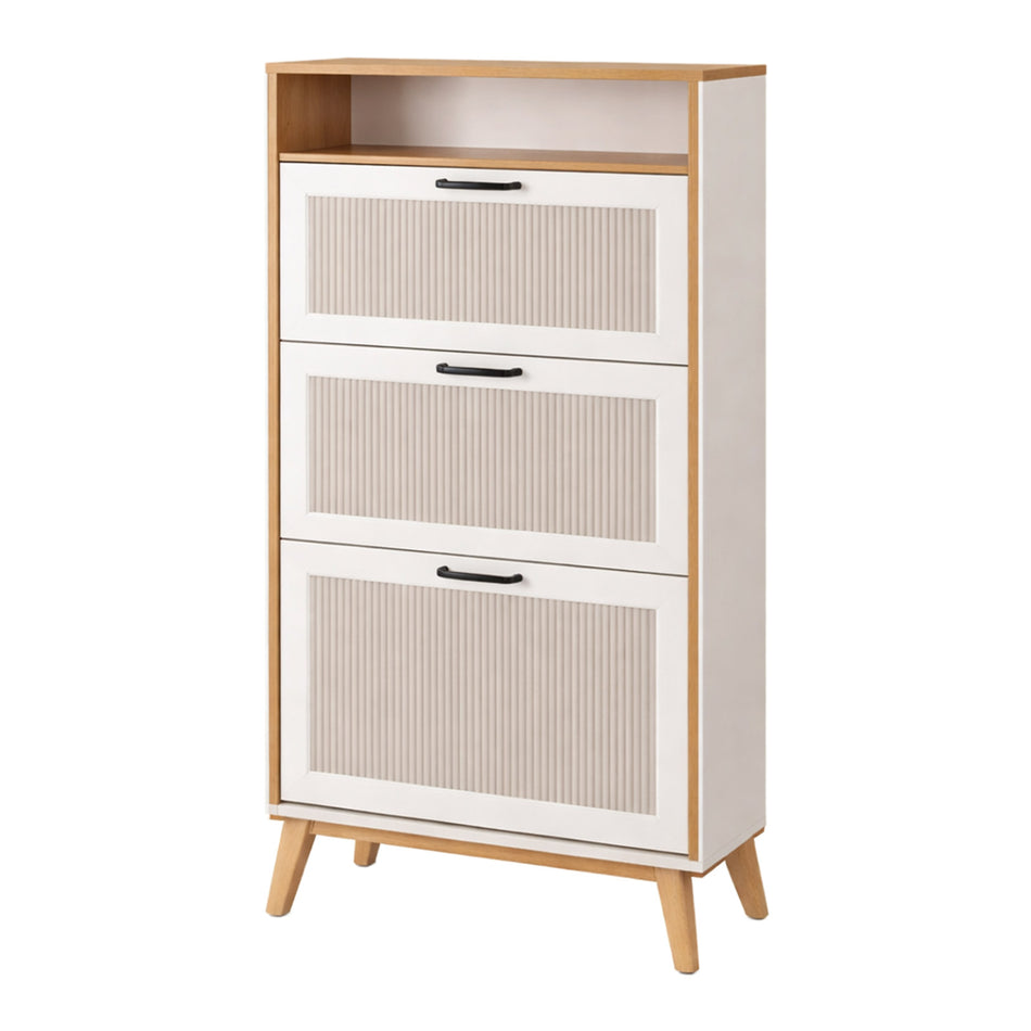 Cabinet with open shelf storage