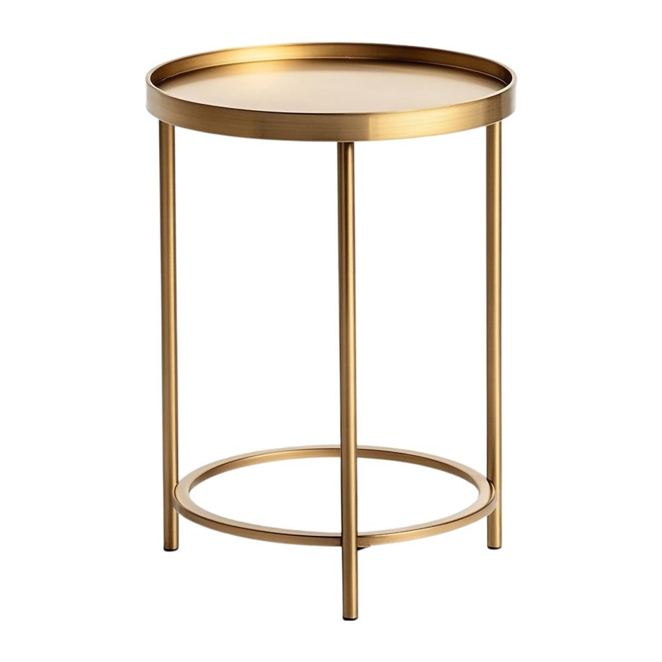 Metal accent side table with tray top