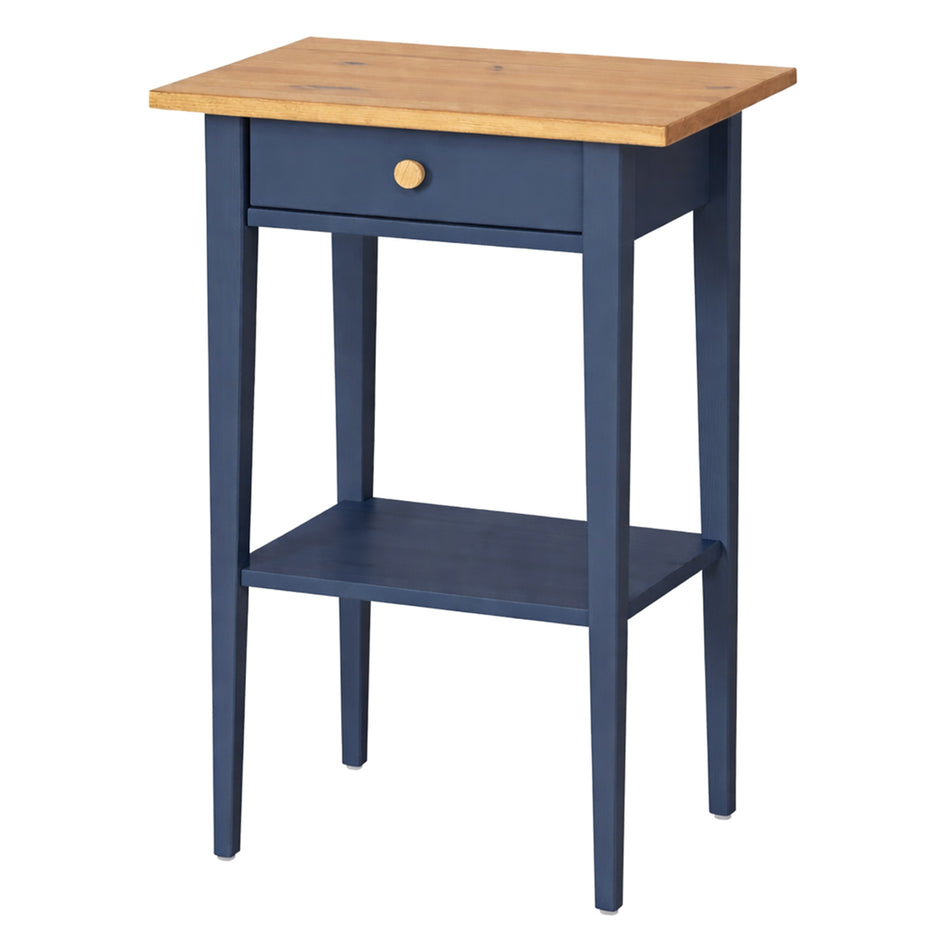 Modern side table with drawer & open shelf