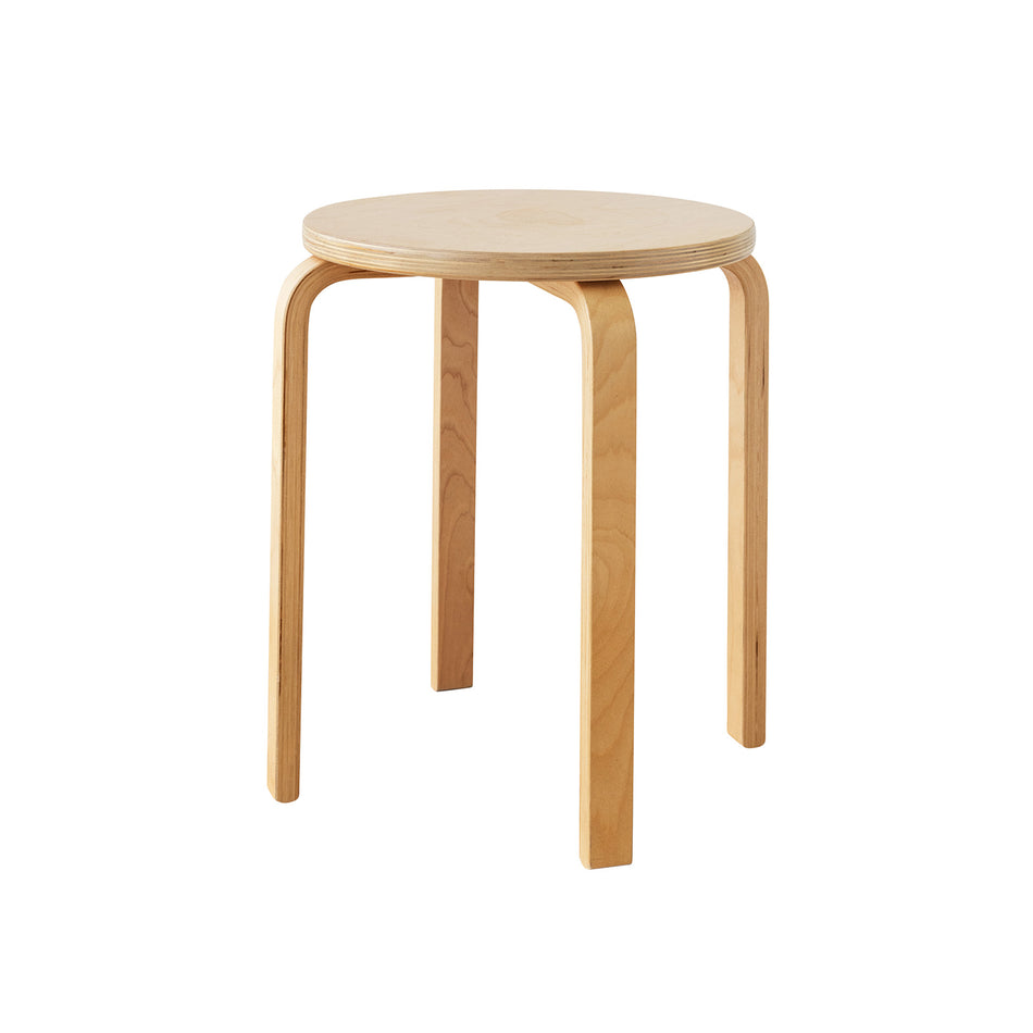 Stackable birch plywood stool