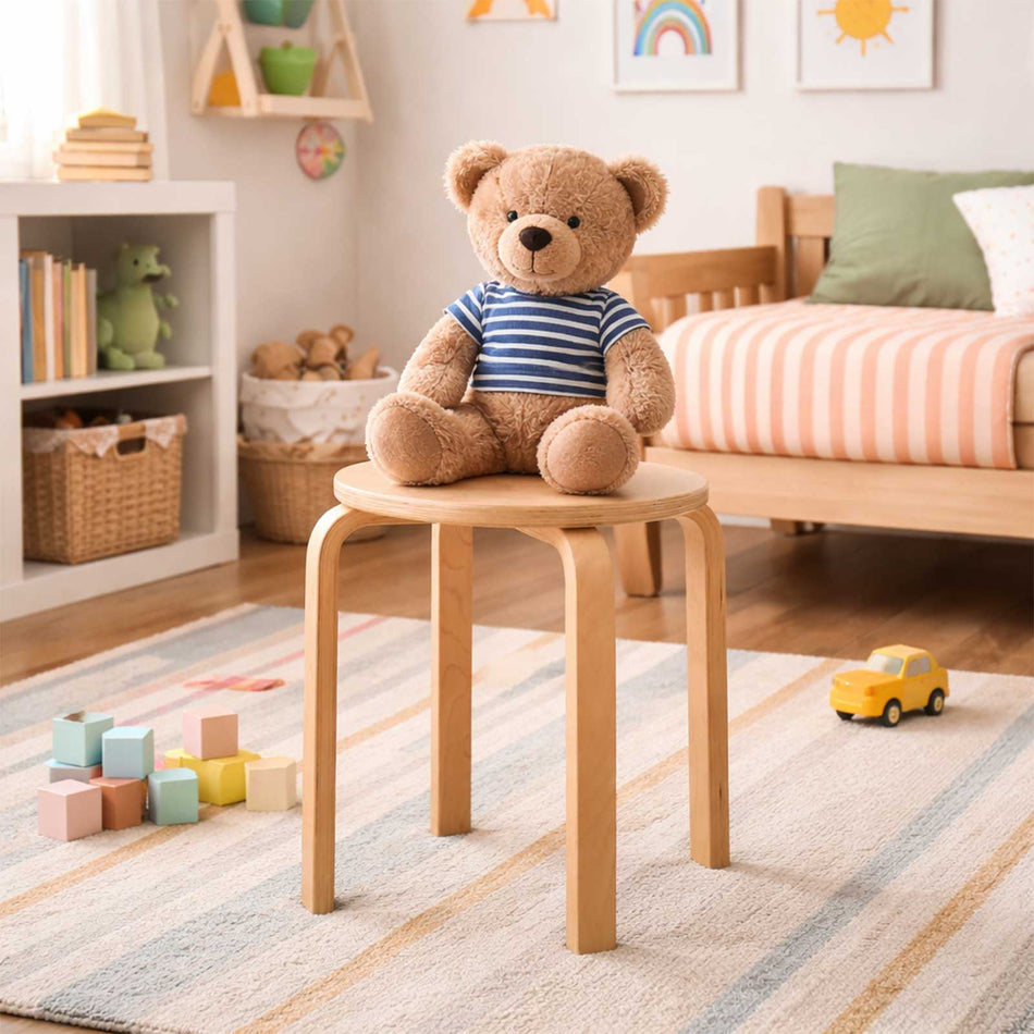 Stackable birch plywood stool