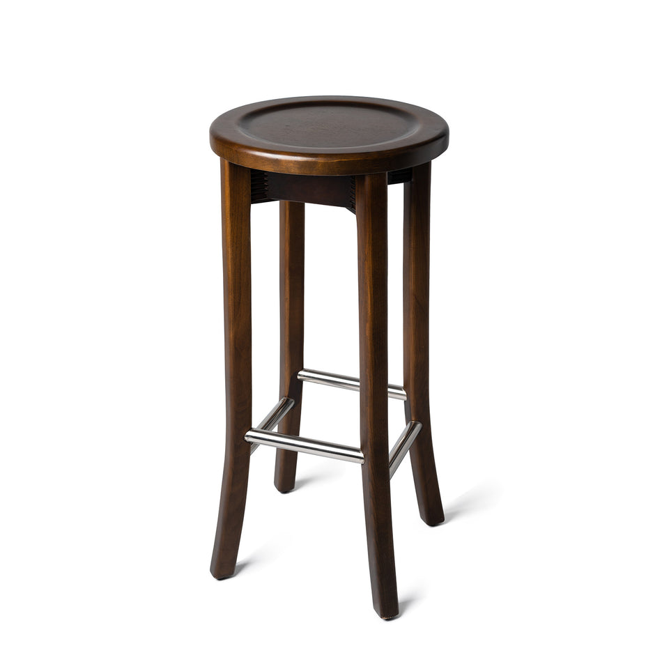 Traditional turned wood bar stool