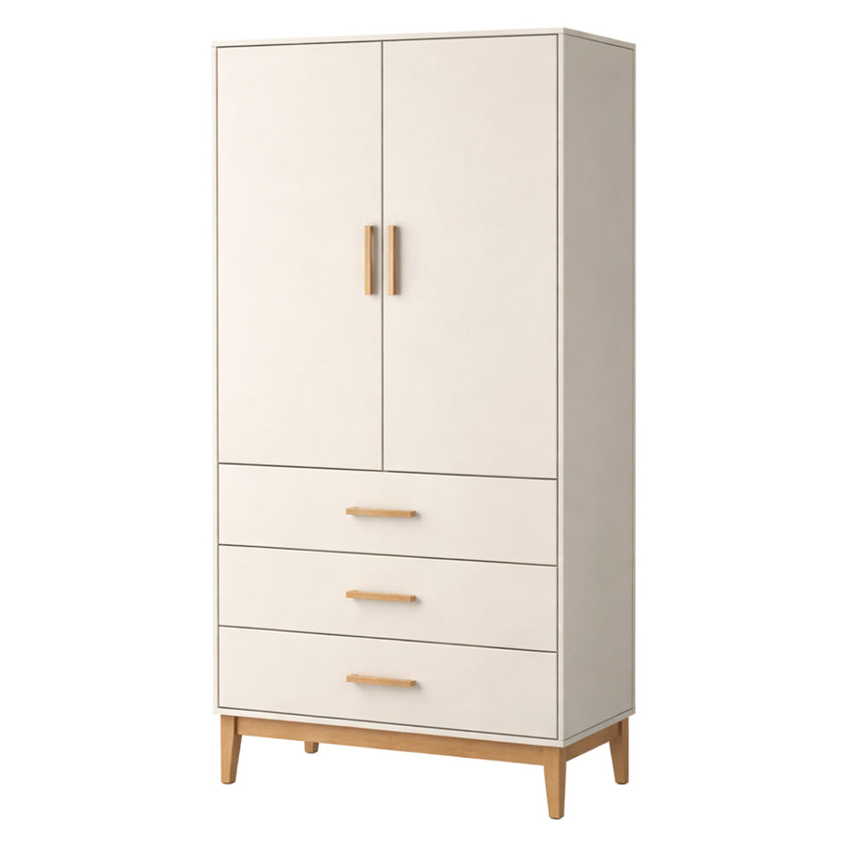Minimal wardrobe with drawers
