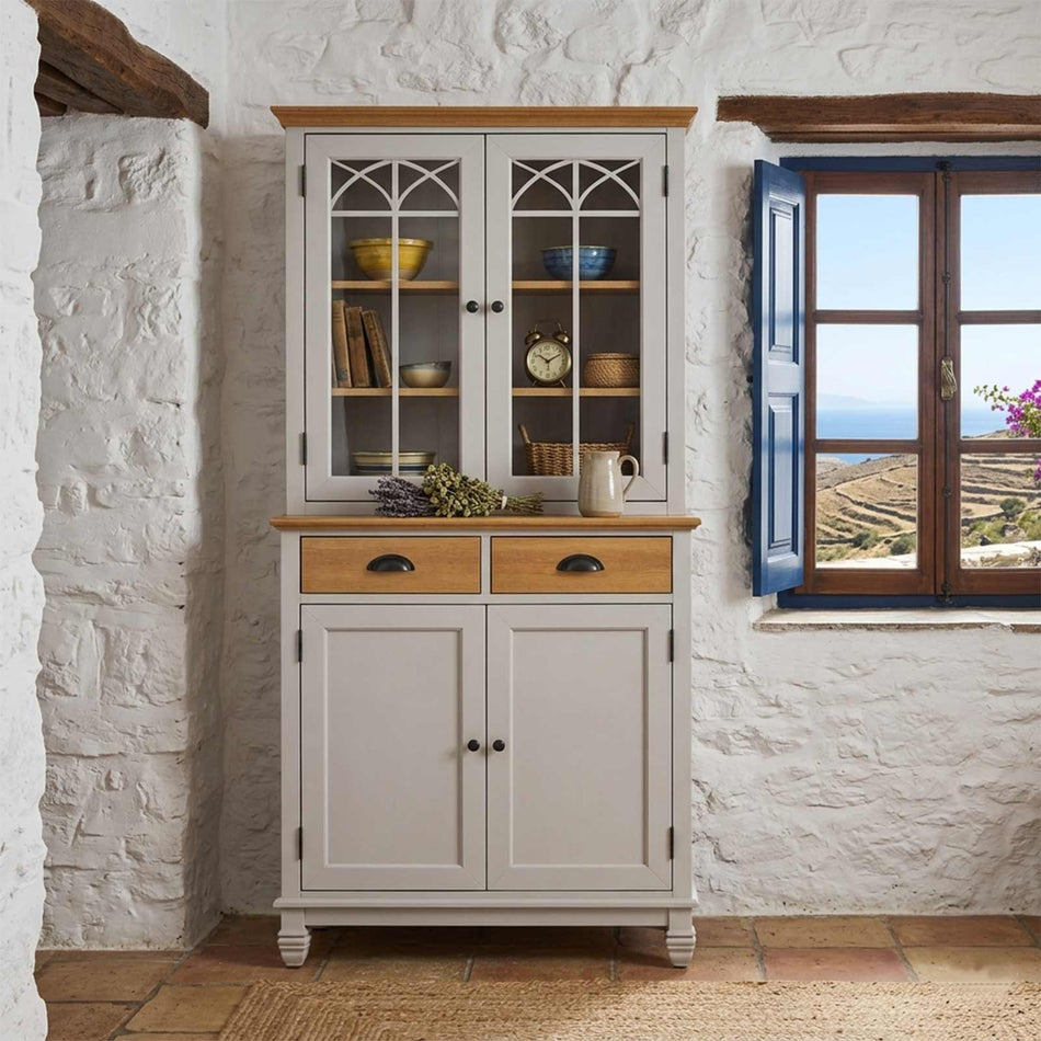 Classic glass door storage cabinet