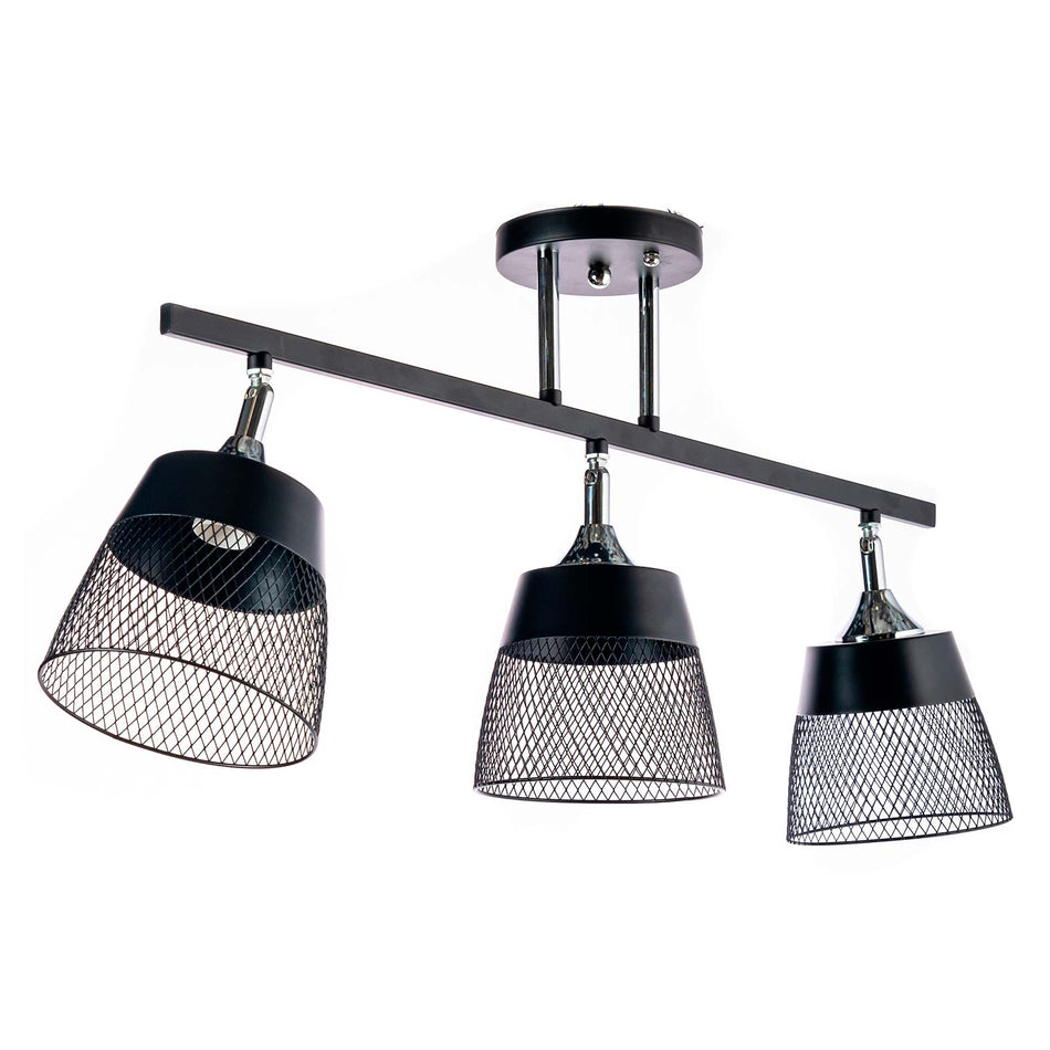 Siracusa ceiling light, matt black, round