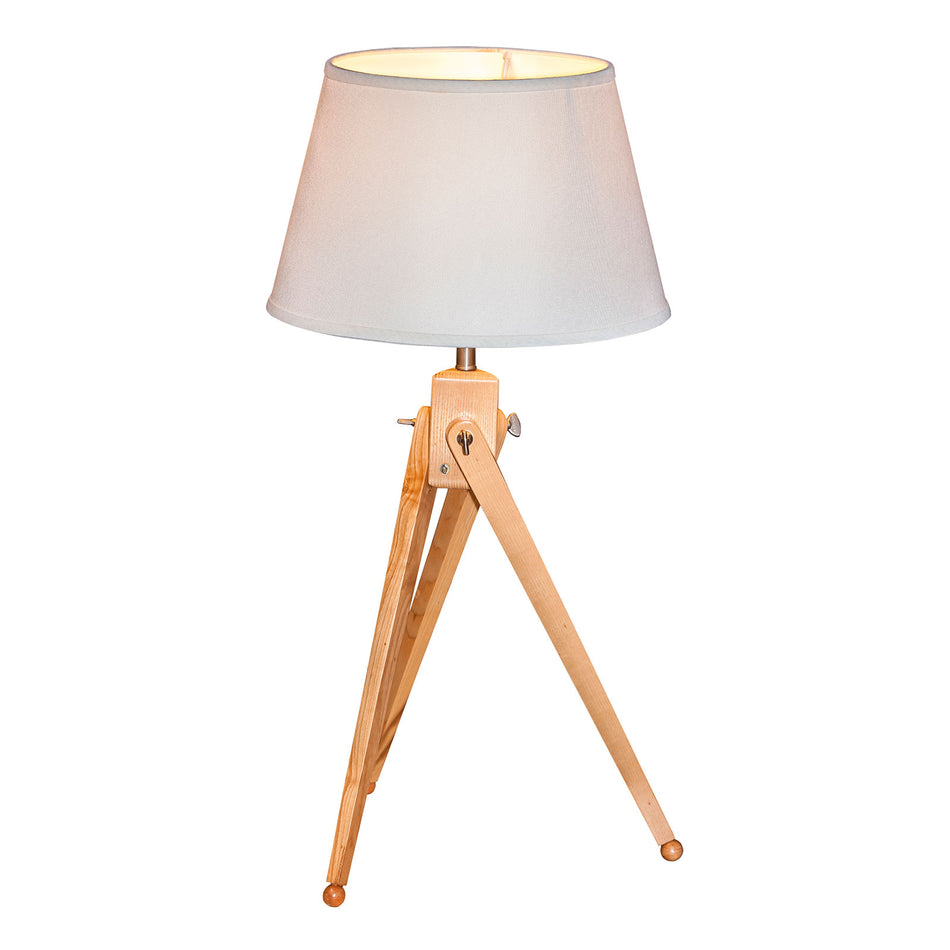 Olbia table lamp with a linen lampshade, light grey