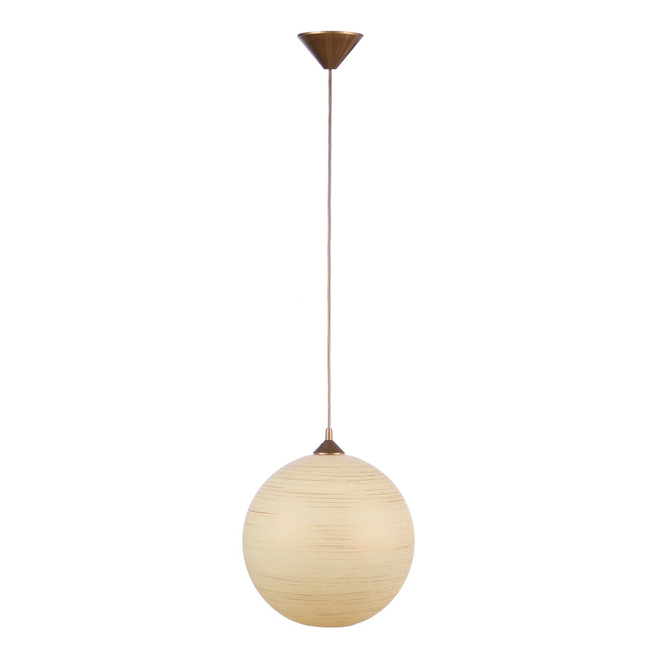 Omicron round hanging lamp, brown