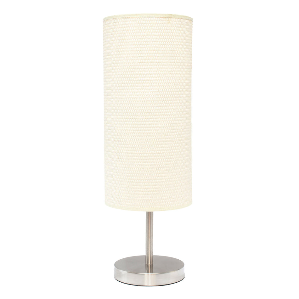 Ithaca table lamp, cylinder, 40 cm, beige