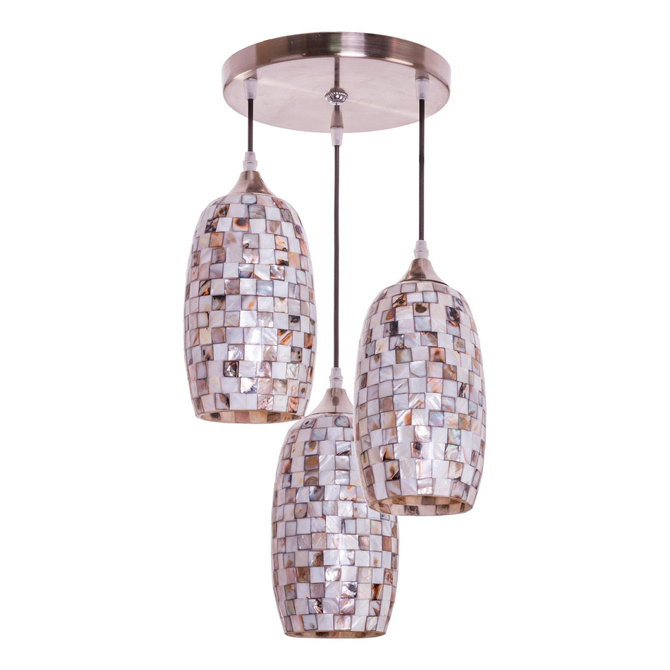 Dion, attractive ceiling lamp, white and brown