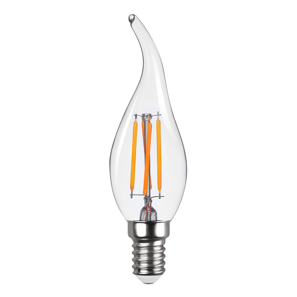 Siracusa candle, E14 10W filament 456 flame tip dim