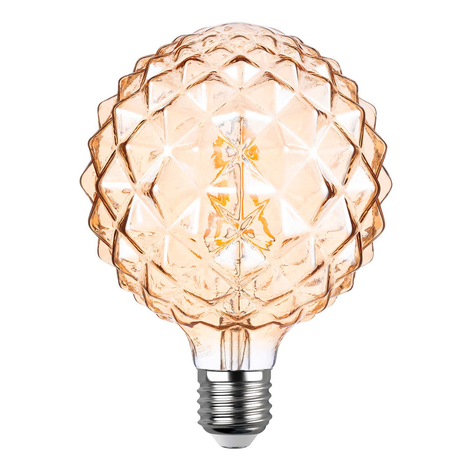 Olbia E27 10W 845, globe LED bulb G45 gold