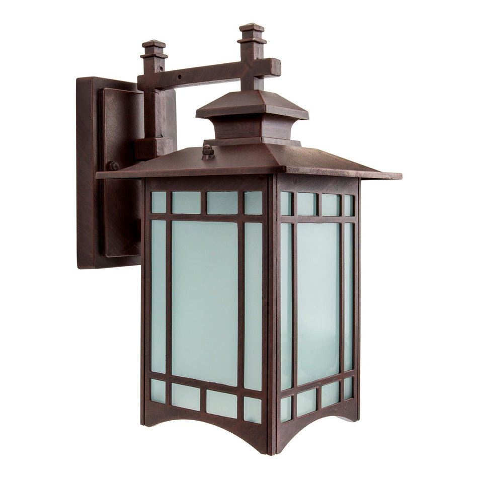 Selinus, brown outdoor wall lamp