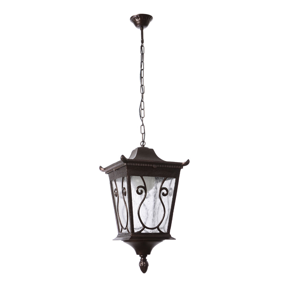 Ithaca ceiling light for outdoors in classic black