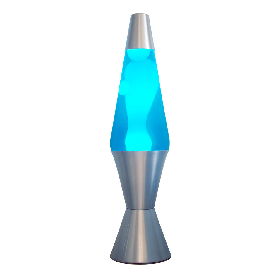 Selinus, retro glitter lava lamp, blue, 46 cm