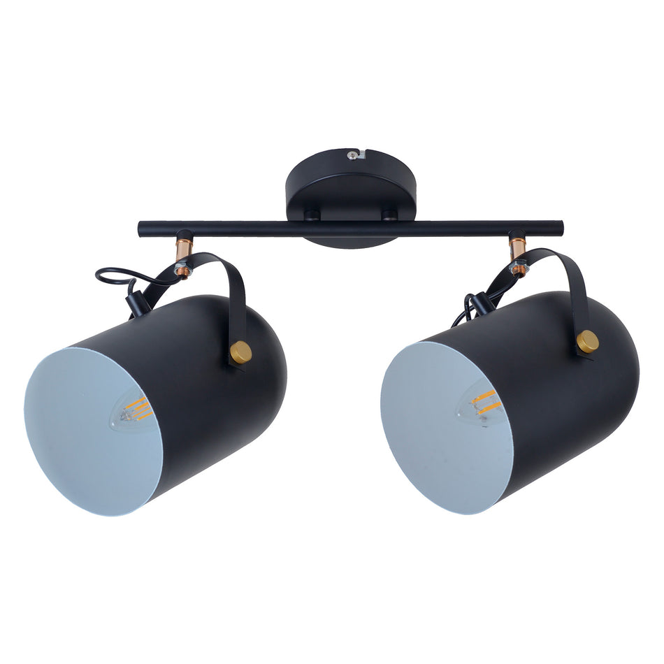 Siracusa ceiling light, two-bulb, pivotable