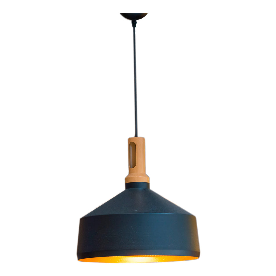 VitaEpsilon aluminium pendant light, black and gold