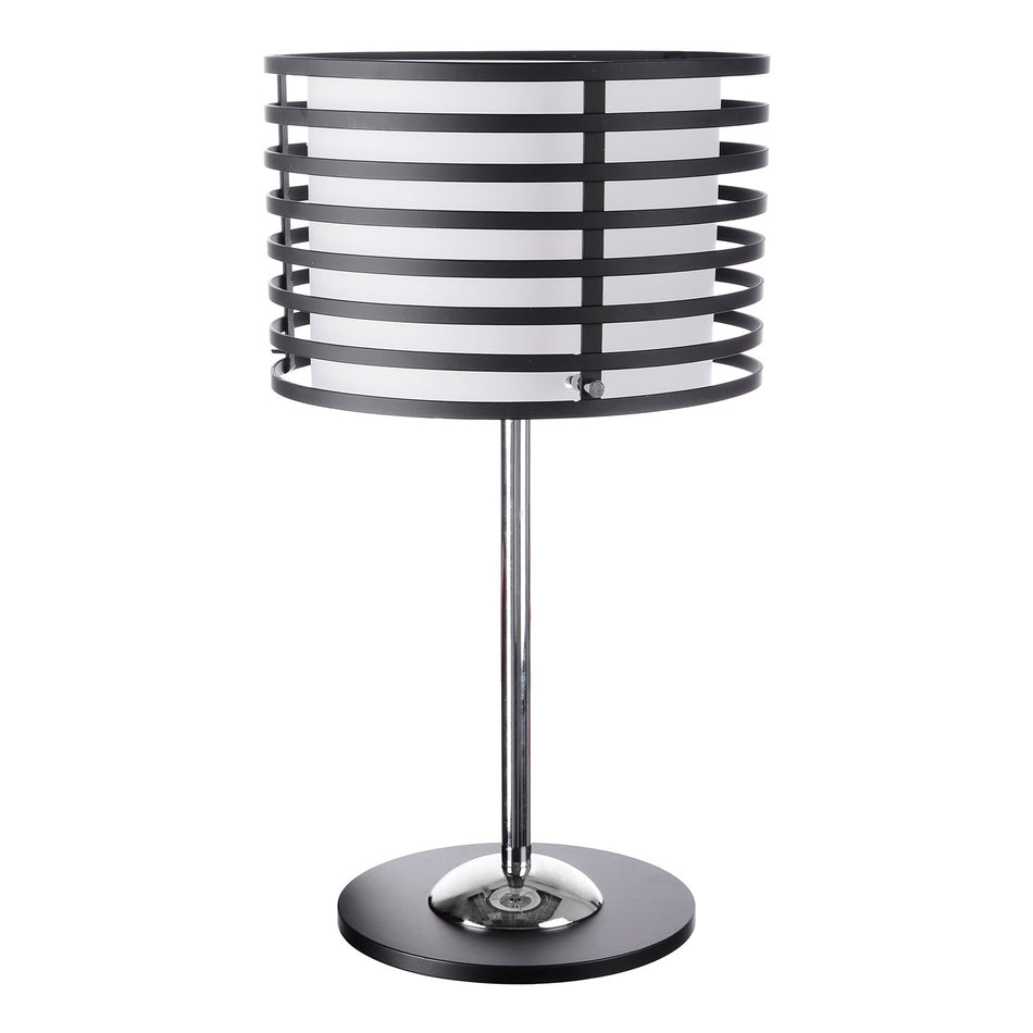 Helorus table lamp, aluminium, black/silver