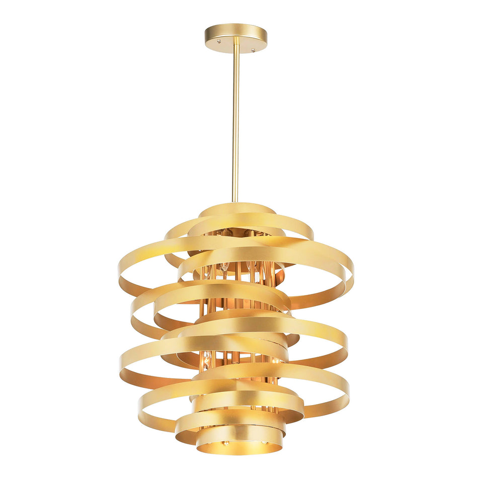 Selinus, modern ceiling light in gold