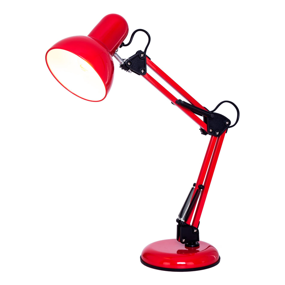 Helorus LED desk lamp with dimmer, red