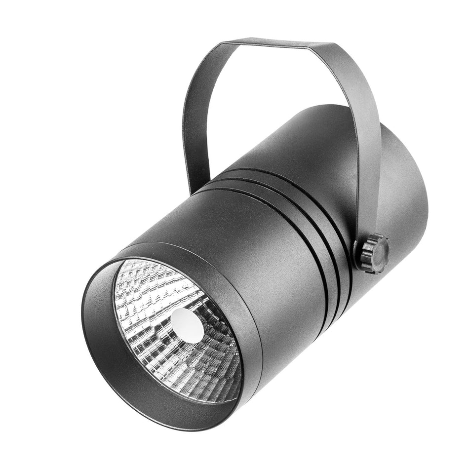 Dion LED outdoor spot, matt black with sensor